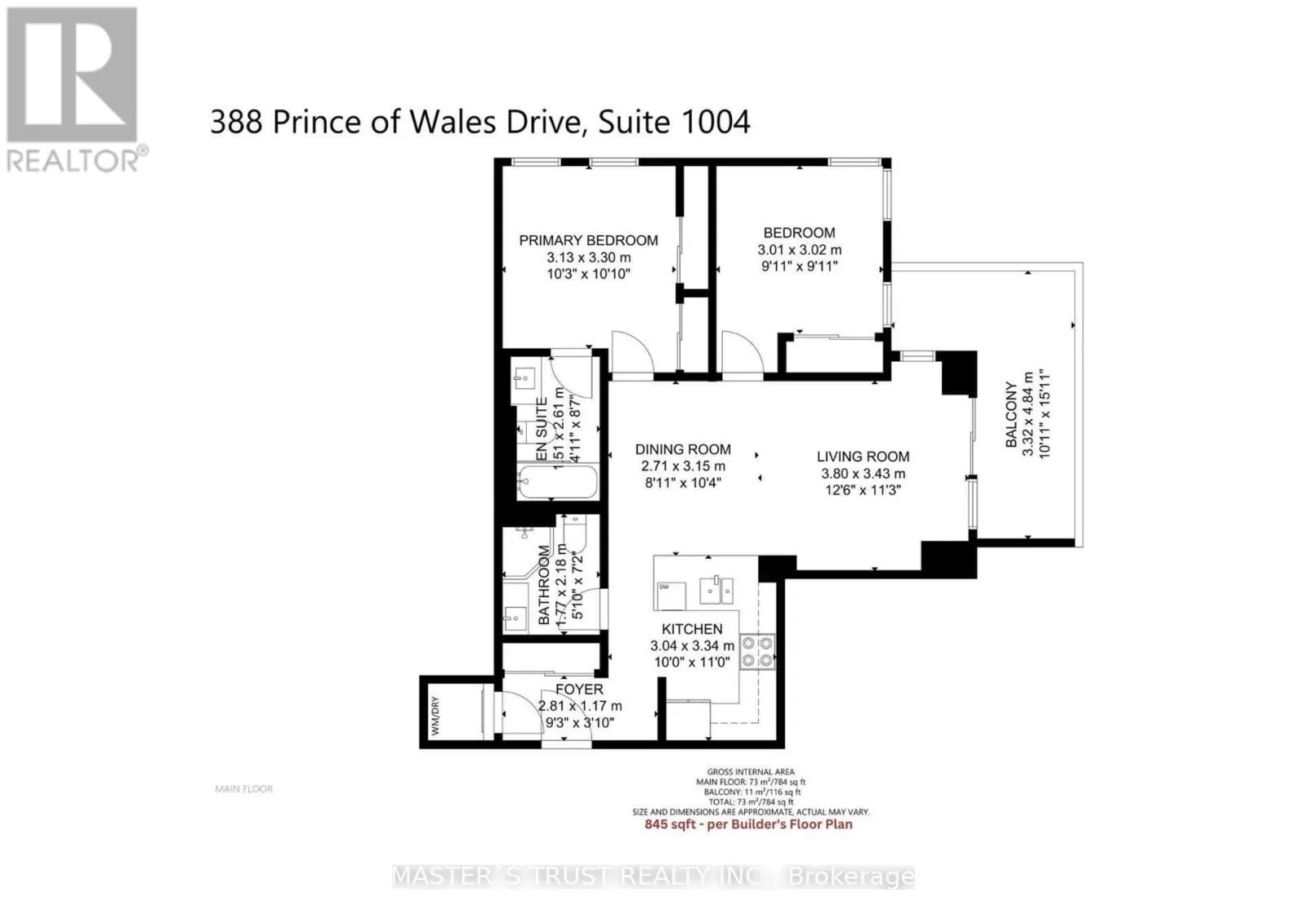 388 Prince Of Wales Drive Unit 1004, Mississauga (City Centre)