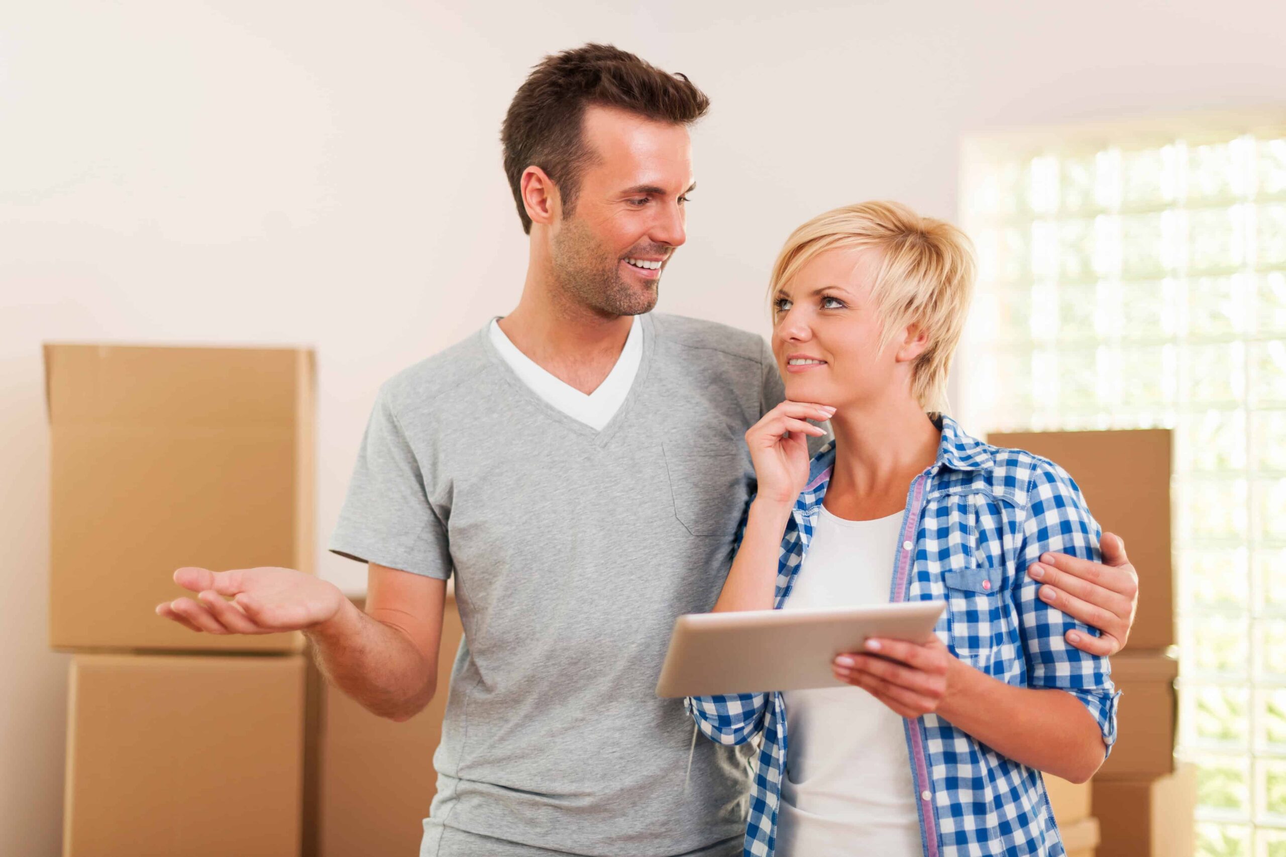 young marriage planning decoration new apartment
